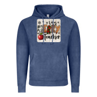 Vintage Denim very merry teacher christmas coaster Vintage Hoodie - Jasminsmagicworld