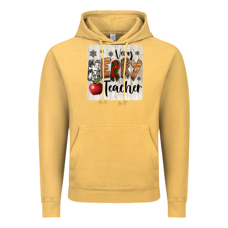 Very Merry Teacher Christmas Coaster Vintage Hoodie by Jasminsmagicworld | Teevron