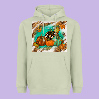 Happy Fall Heavyweight Hoodie Designed By Tumblerdesignbyshophia