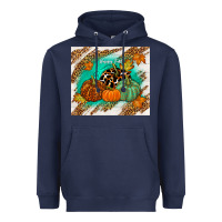Navy happy fall Heavyweight Hoodie - TumblerDesignByShophia