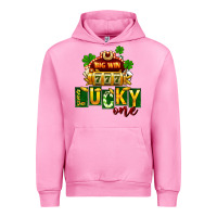 Fuchsia Pink St. Patrick's lucky one Urban Hoodie - FaDigitalArtStudio