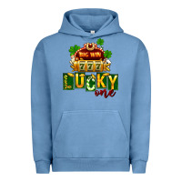 Pigment Pebble Blue St. Patrick's lucky one Urban Hoodie - FaDigitalArtStudio