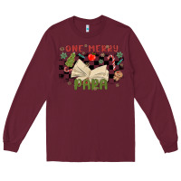 Burgundy one merry para Long Sleeve Tee - MaliasSmallBusiness