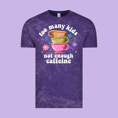Too Many Kids Not Enough Caffeine Vintage Tee Designed By Jahusdesignshop
