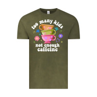 Vintage Olive too many kids not enough caffeine Vintage Tee - JahusDesignShop