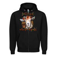 Black Just a Girl Who Loves Goat Zipper Hoodie - Bettercallsaul