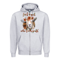 Heather Grey Just a Girl Who Loves Goat Zipper Hoodie - Bettercallsaul
