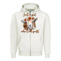 Oatmeal Heather Just a Girl Who Loves Goat Zipper Hoodie - Bettercallsaul