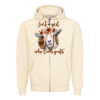 Sandshell Just a Girl Who Loves Goat Zipper Hoodie - Bettercallsaul