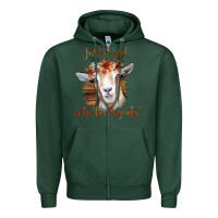 Sports Green Just a Girl Who Loves Goat Zipper Hoodie - Bettercallsaul
