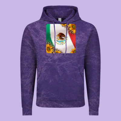 Mexican Flag Sunflowers And Leopard Coaster Vintage Hoodie Designed By Jasminsmagicworld