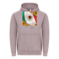 Vintage Zinc mexican flag sunflowers and leopard coaster Vintage Hoodie - Jasminsmagicworld