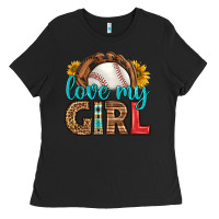 Black love my girl baseball Ladies Tee - HRA Design Shop