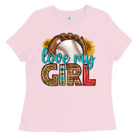 Bubblegum Pink love my girl baseball Ladies Tee - HRA Design Shop