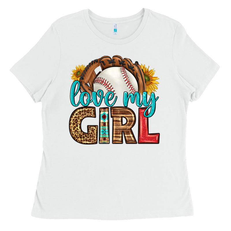 Love My Girl Baseball Ladies Tee by HRA Design Shop | Teevron