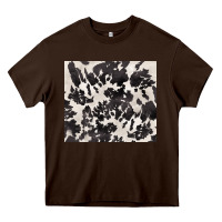 Chocolate Brown black and white cowhide tumbler Heavy Core Tee - BarkalooDesign