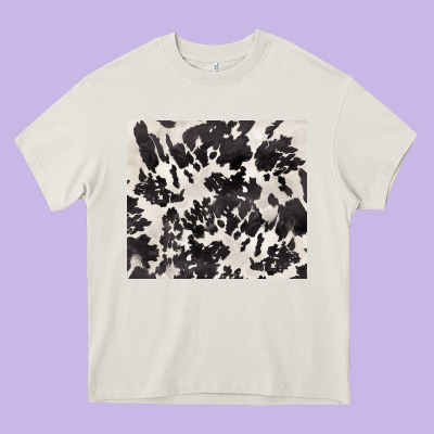 Black And White Cowhide Tumbler Heavy Core Tee Designed By Barkaloodesign