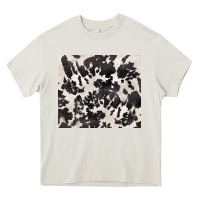 Cream black and white cowhide tumbler Heavy Core Tee - BarkalooDesign