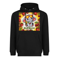 Black sweet summer cute elephant Heavyweight Hoodie - TumblerDesignByShophia