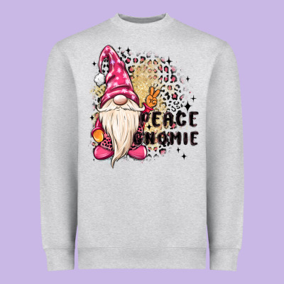 Peace Gnomie Heavyweight Sweatshirt Designed By Maliassmallbusiness