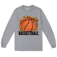 Heather Grey custom name basketball Long Sleeve Tee - MaliasSmallBusiness