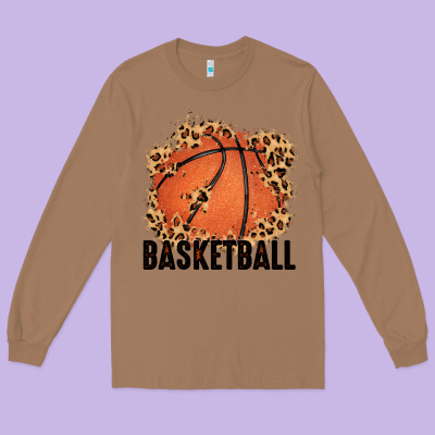 Custom Name Basketball Long Sleeve Tee Designed By Maliassmallbusiness