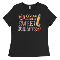 Black my class is full of sweet hearts Ladies Tee - RacoonDesign