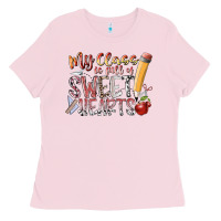 Bubblegum Pink my class is full of sweet hearts Ladies Tee - RacoonDesign