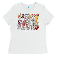 White my class is full of sweet hearts Ladies Tee - RacoonDesign