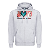 Heather Grey Peace Love Goats Zipper Hoodie - Bettercallsaul