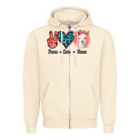 Sandshell Peace Love Goats Zipper Hoodie - Bettercallsaul