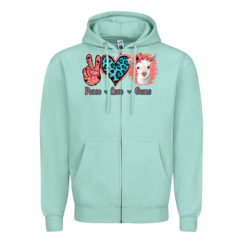 Peace Love Goats Zipper Hoodie by Bettercallsaul | Teevron