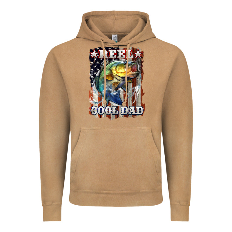 Reel Cool Dad Bass Vintage Hoodie by LillyAllenDesigns | Teevron