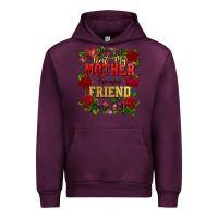 Mauve Wine First my mother forever my friend Mother's Day Urban Hoodie - FaDigitalArtStudio