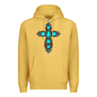 Antique Gold gemstone leopard cross Premium Hoodie - JahusDesignShop