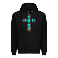 Black gemstone leopard cross Premium Hoodie - JahusDesignShop