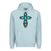 Blue Mist gemstone leopard cross Premium Hoodie - JahusDesignShop