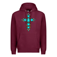 Burgundy gemstone leopard cross Premium Hoodie - JahusDesignShop