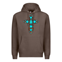 Coffee gemstone leopard cross Premium Hoodie - JahusDesignShop