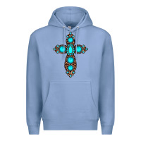 Colony Blue gemstone leopard cross Premium Hoodie - JahusDesignShop