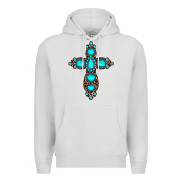 Dove Grey gemstone leopard cross Premium Hoodie - JahusDesignShop