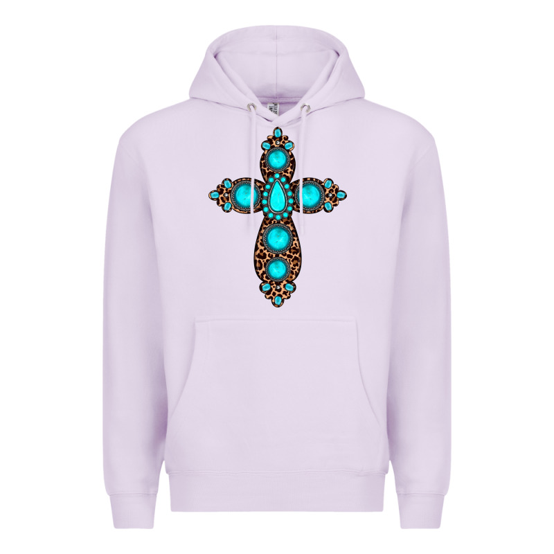 Gemstone Leopard Cross Premium Hoodie by JahusDesignShop | Teevron