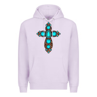 Lilac gemstone leopard cross Premium Hoodie - JahusDesignShop