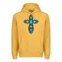 Mustard gemstone leopard cross Premium Hoodie - JahusDesignShop