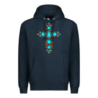Navy gemstone leopard cross Premium Hoodie - JahusDesignShop