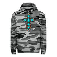 Slate Camo gemstone leopard cross Premium Hoodie - JahusDesignShop