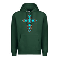 Sports Green gemstone leopard cross Premium Hoodie - JahusDesignShop
