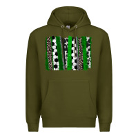 Army Green Soccer brushstroke Premium Hoodie - HowdyJamesFarm