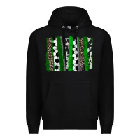 Black Soccer brushstroke Premium Hoodie - HowdyJamesFarm