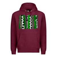Burgundy Soccer brushstroke Premium Hoodie - HowdyJamesFarm